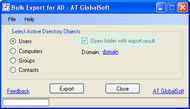 Bulk Export for Active Directory screenshot